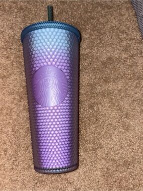 Starbucks Purple to Blue Ombre Studded Tumbler with Straw
